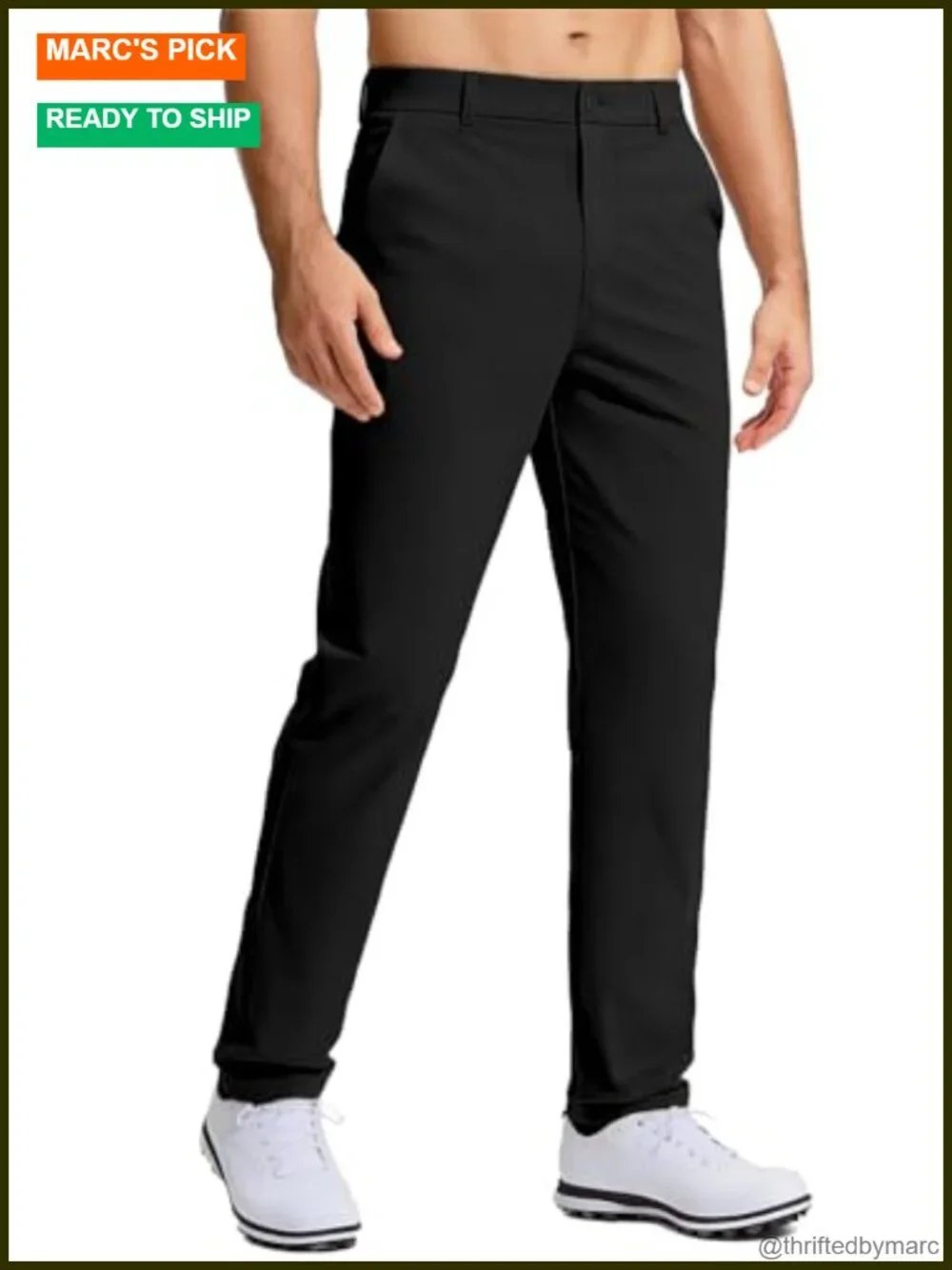 Men's Stretch Golf Dress Pants with Pockets Quick Dry Casual Slacks 30/32